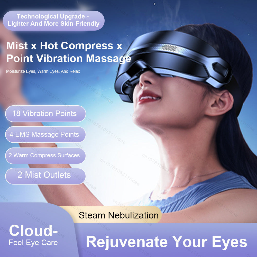 Electric Steam Eye Massager (Warm Spa + Bluetooth)