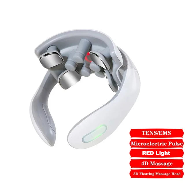 Rechargeable Neck Massager with Light & Heat | Portable Relaxation Device - Upgraded
