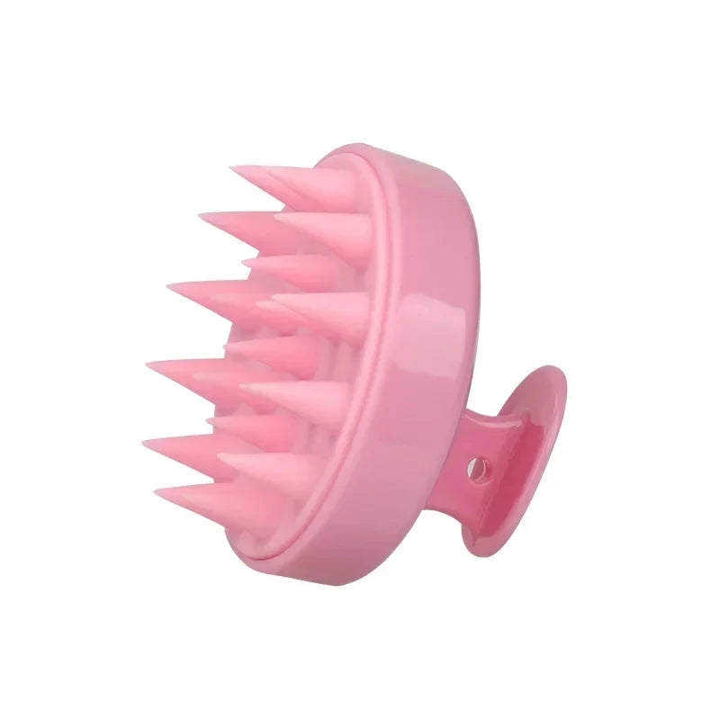 Silicone Scalp Massager Shampoo Brush | Easy Hair-Wash & Relaxing Scalp Brush - B-Pink