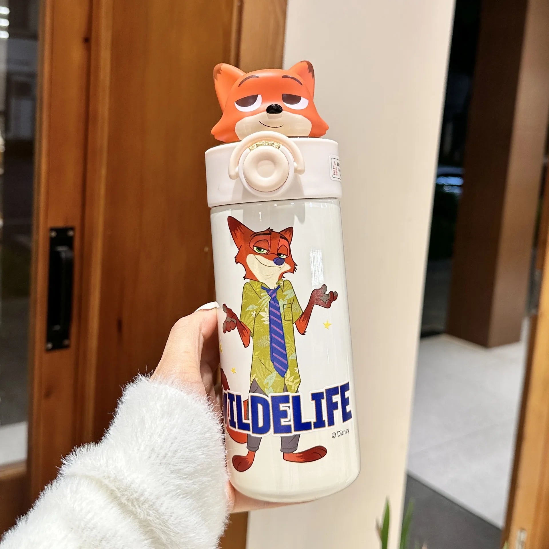 Cute Cartoon Couple Thermos Cup with Straw | Large-Capacity Insulated Travel Tumbler - 2.450ml，450-800ml