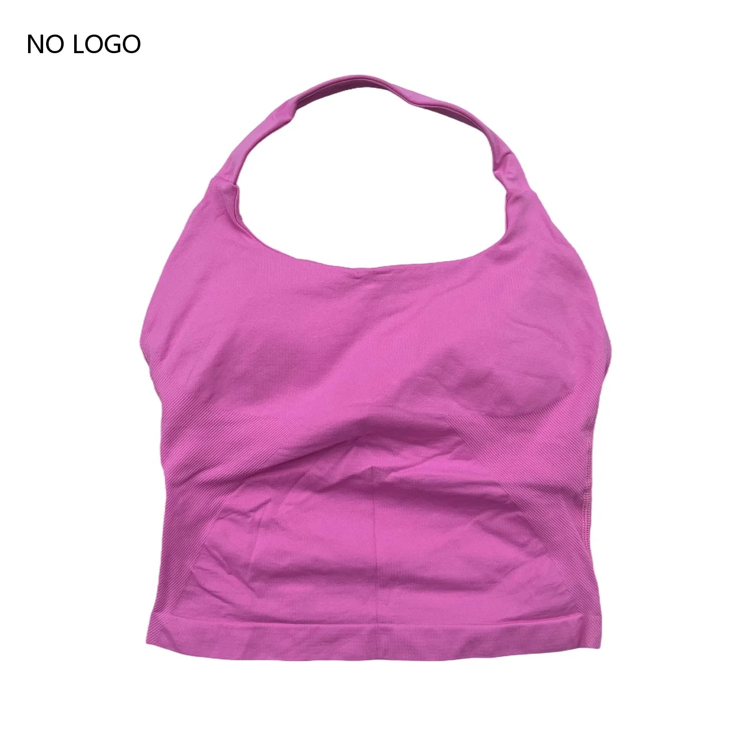 Halter Backless Sports Bra | Impact Workout Bra & Yoga Tank-Style Top - Blossom，XS