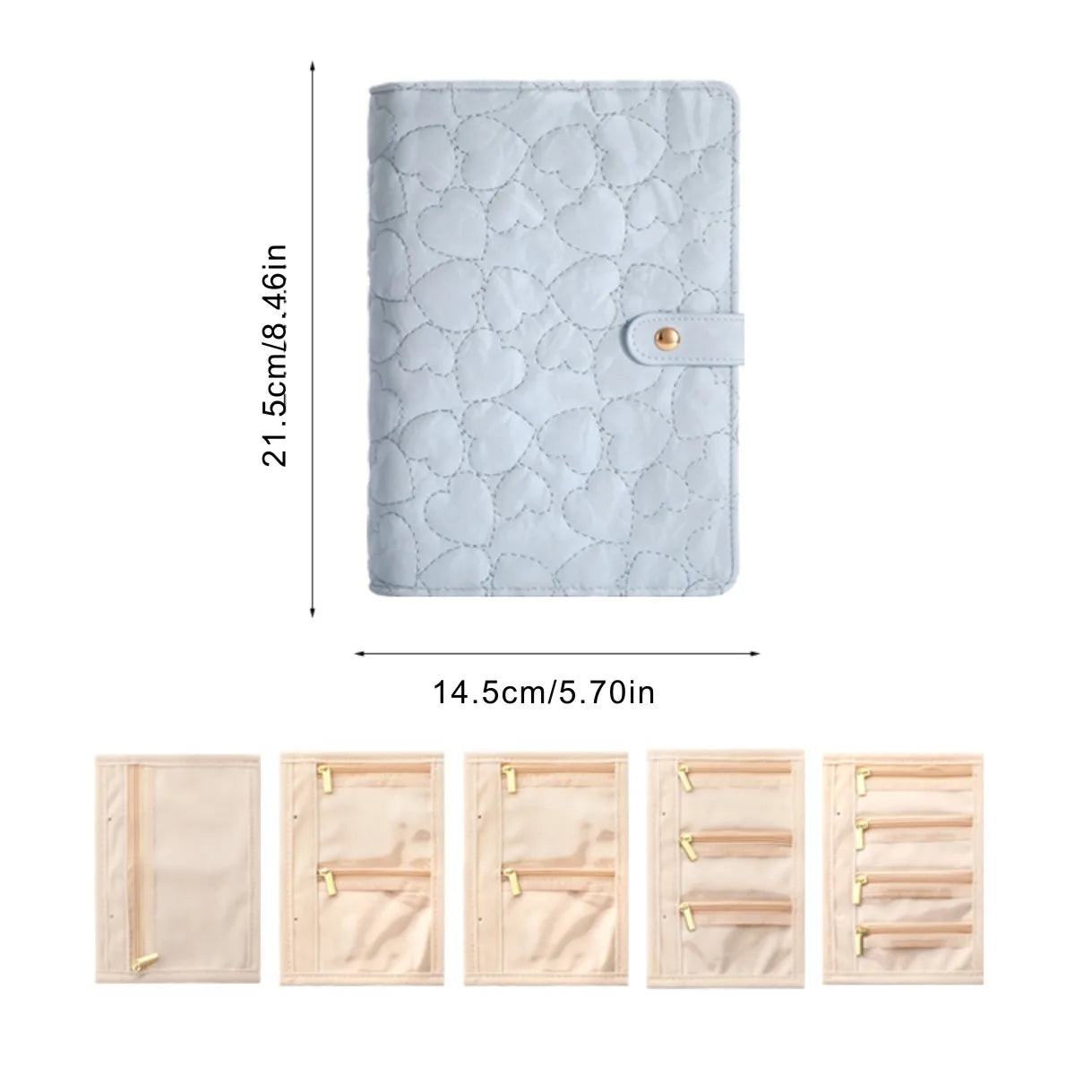 Portable Jewelry Storage Booklet (Anti-Tarnish) – Necklace & Ring Organizer - 1