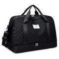 Travel Duffel Bag with Shoe Compartment | Multi-Function Gym & Weekend Luggage Bag - ZMN026-black