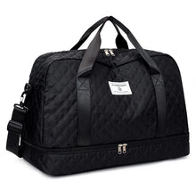 Travel Duffel Bag with Shoe Compartment | Multi-Function Gym & Weekend Luggage Bag - ZMN026-black