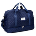 Travel Duffel Bag with Shoe Compartment | Multi-Function Gym & Weekend Luggage Bag - ZMN026-dark blue