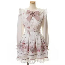 Japanese Gothic Lolita Dress Set | Bow Lace Ruffles Harajuku Y2K Mini Dress - 3708 White，M