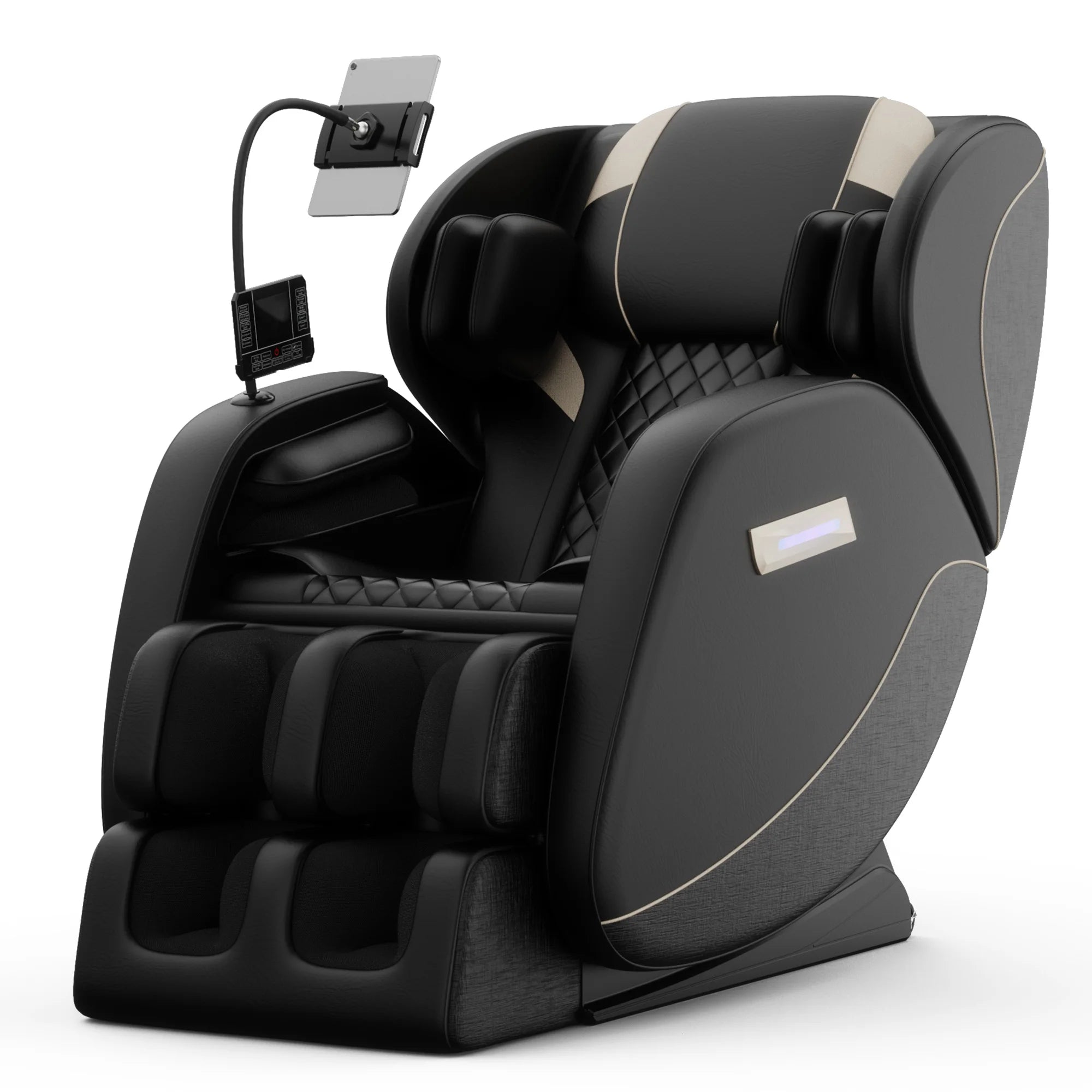 Zero-Gravity Full Body Massage Chair with Heat | Airbags, Foot Roller & Touchscreen - Black