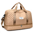 Travel Duffel Bag with Shoe Compartment | Multi-Function Gym & Weekend Luggage Bag - ZMN026-khaki