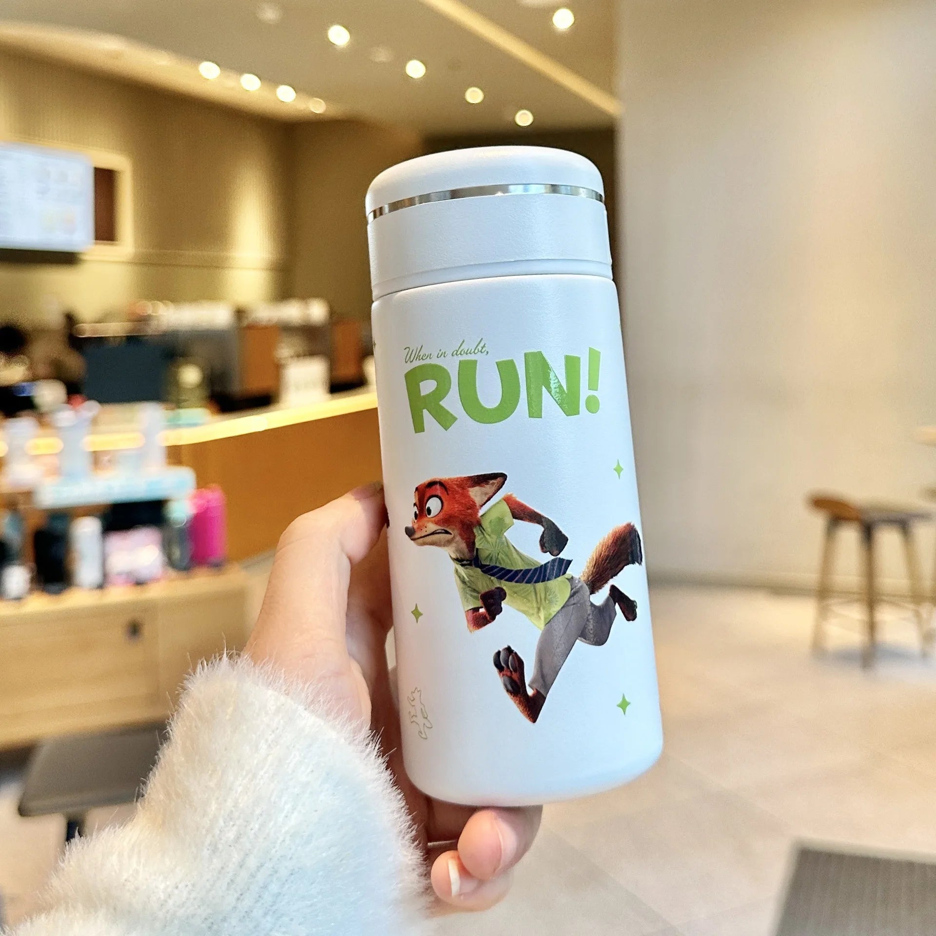 Cute Cartoon Couple Thermos Cup with Straw | Large-Capacity Insulated Travel Tumbler - 21.260ml，450-800ml