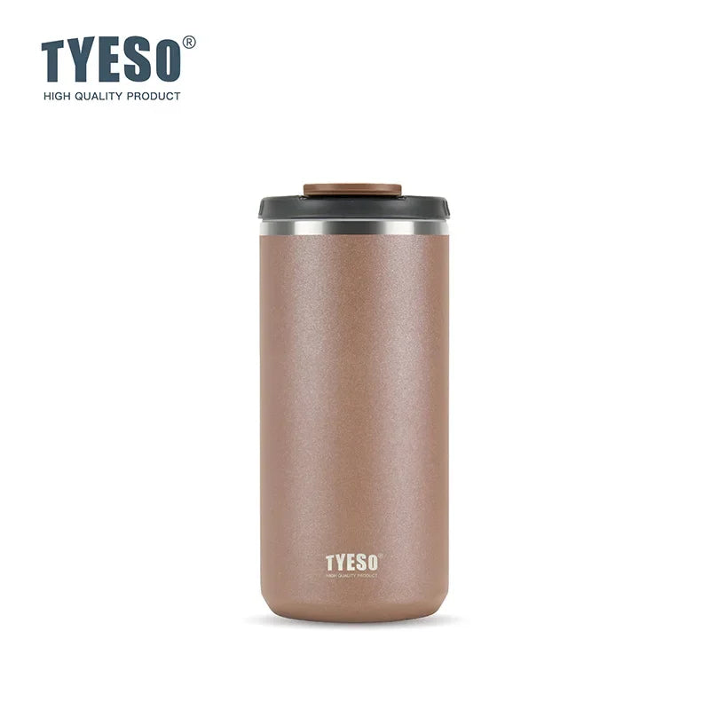 Tyeso Large-Capacity Travel Tumbler | 304 Stainless Steel Insulated Office & Car Cup - Brown，600ML