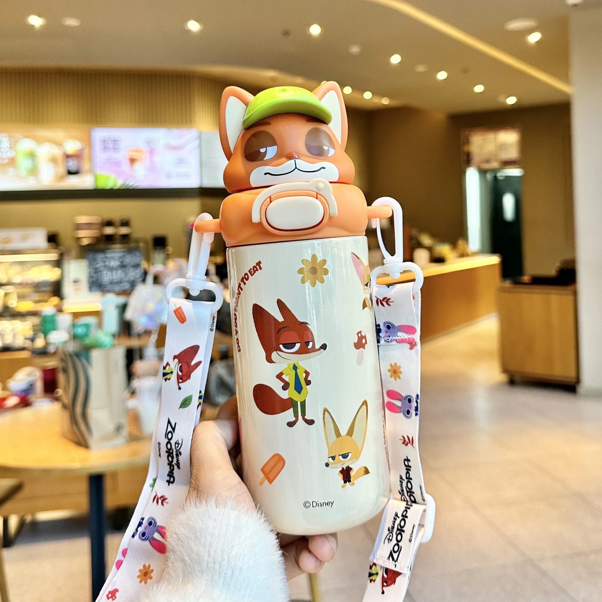 Cute Cartoon Couple Thermos Cup with Straw | Large-Capacity Insulated Travel Tumbler - 17.400ml，450-800ml