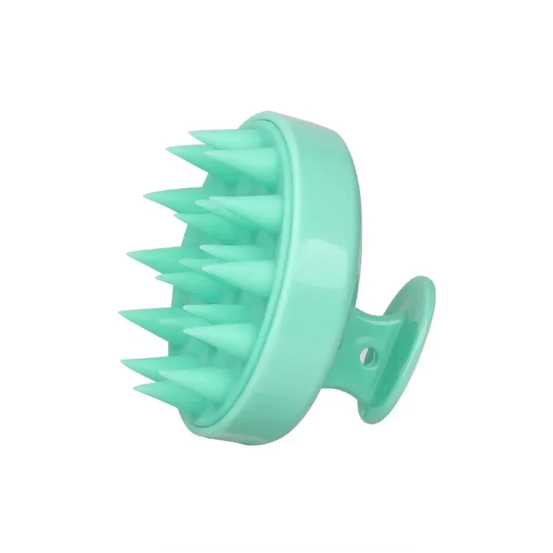 Silicone Scalp Massager Shampoo Brush | Easy Hair-Wash & Relaxing Scalp Brush - B-Green