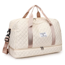 Travel Duffel Bag with Shoe Compartment | Multi-Function Gym & Weekend Luggage Bag - ZMN026-beige