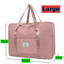 Foldable Extra-Large Nylon Moving & Travel Storage Bag (Zippered) - Pink / L