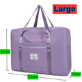 Foldable Extra-Large Nylon Moving & Travel Storage Bag (Zippered) - Purple / L