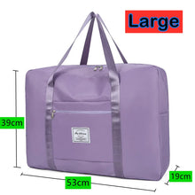 Foldable Extra-Large Nylon Moving & Travel Storage Bag (Zippered) - Purple / L