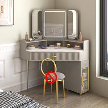 Corner Solid Wood Dressing Table | Triangle Vanity with Storage Combination - 0.9m A