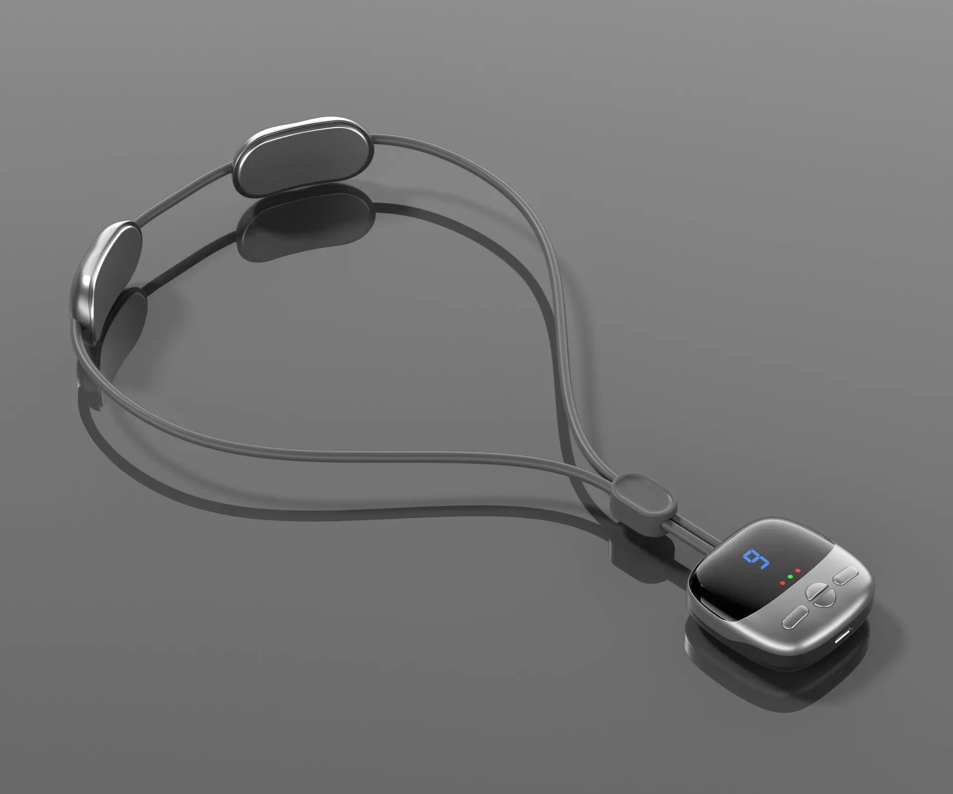 Mini Portable Neck & Shoulder Massager with Heat | Hanging Comfort Massager - Grey massager