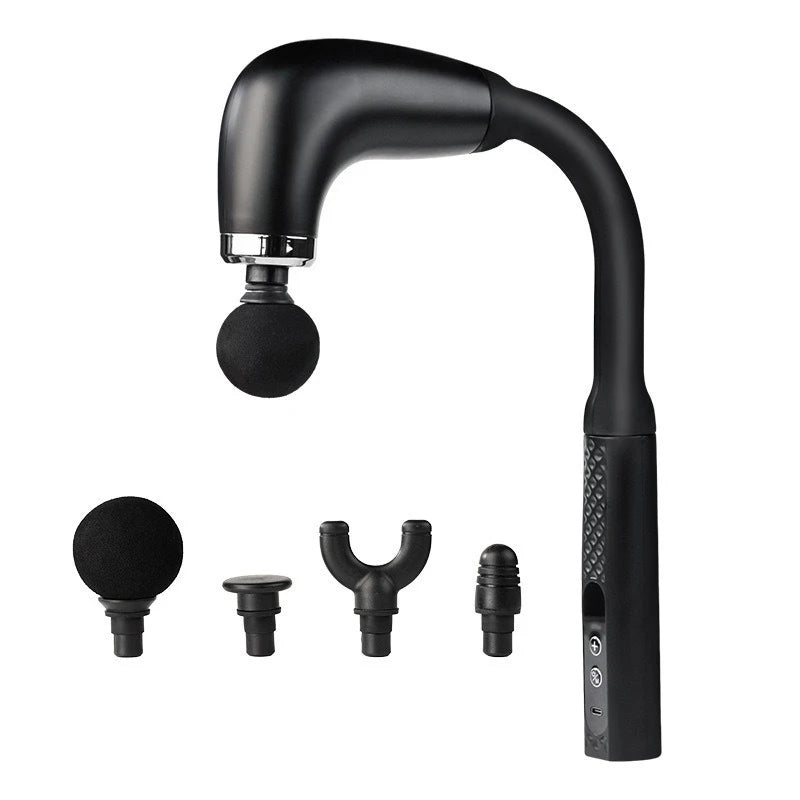 Smart Percussion Massage Gun | Portable Handheld Massager for Home & Travel - Black